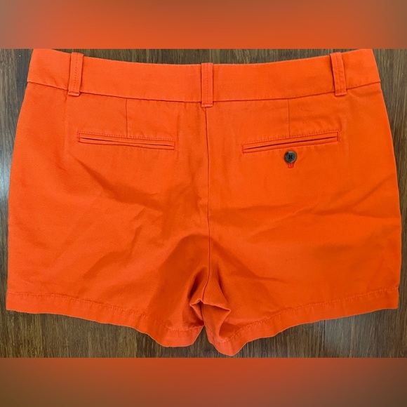 Shorts JCrew Mid Waist Trouser Style Coral Orange SZ 8 - Picture 3 of 4